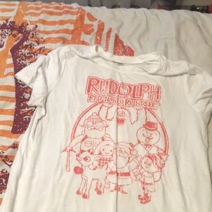 Rudolph red  nosed  reindeer t-shirt